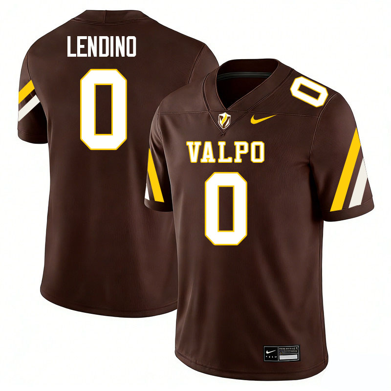 Valparaiso Beacons #0 Nic Lendino College Football Jerseys,Uniforms-Brown